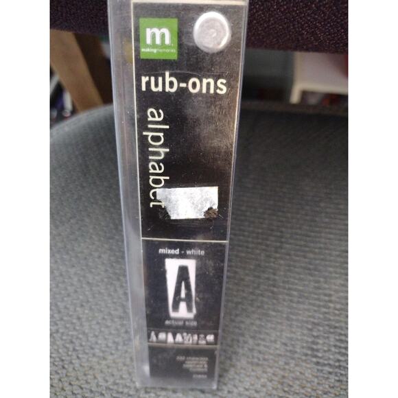 Making Memories Rub-Ons Alphabet Mixed White Large Letters 332 Characters - Picture 1 of 4